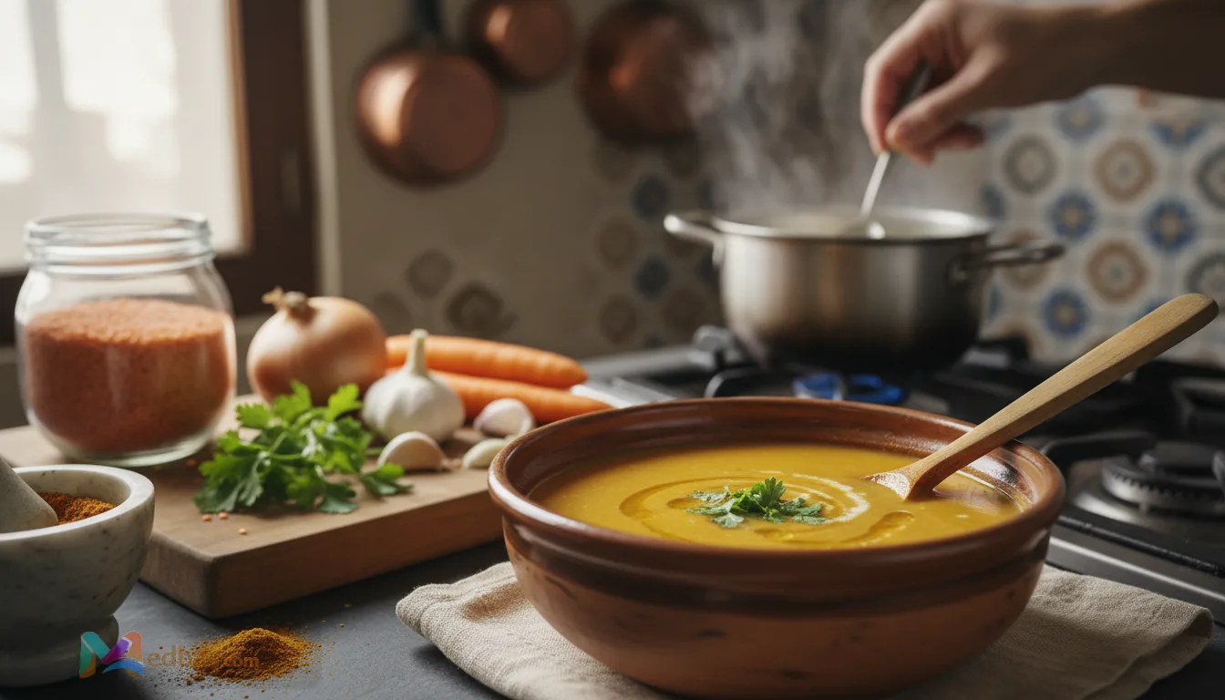 شوربة العدس العربية: سر القوام الكريمي والطعم الأصيل خطوة بخطوة